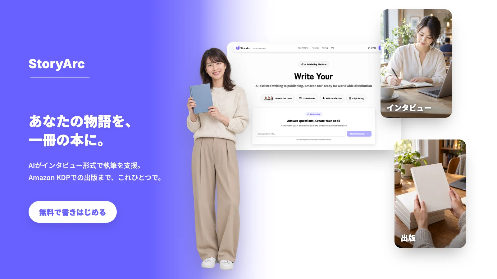 StoryArc: an AI that interviews you, then helps turn your answers into a book