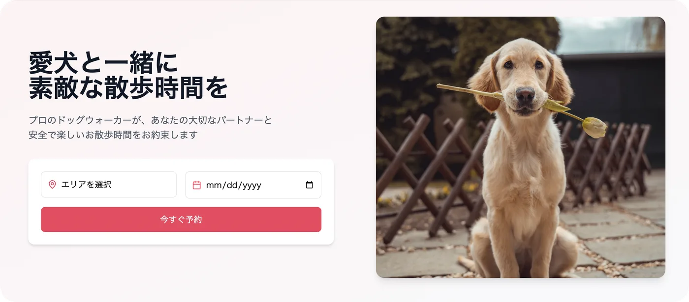 Web development for dog walking service "Wanwanpo" — 2